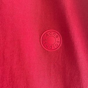 Acne Studios logo patch T in red